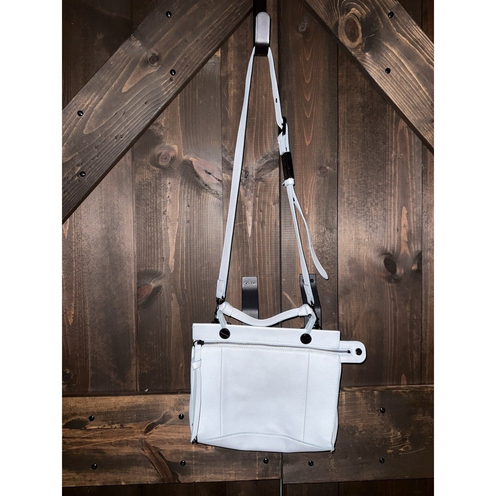 Foley + Corinna Small Dione Mini Satchel Faux Pebbled Leather Blue EUC